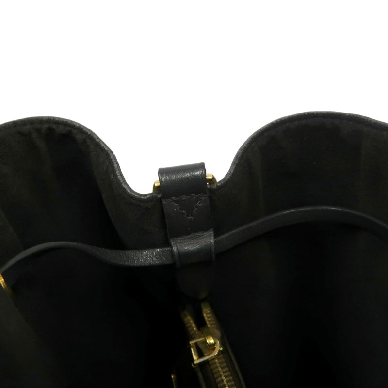 LOUIS VUITTON NeoNoe Monogram PVC Drawstring Bucket Shoulder Bag Brown Black