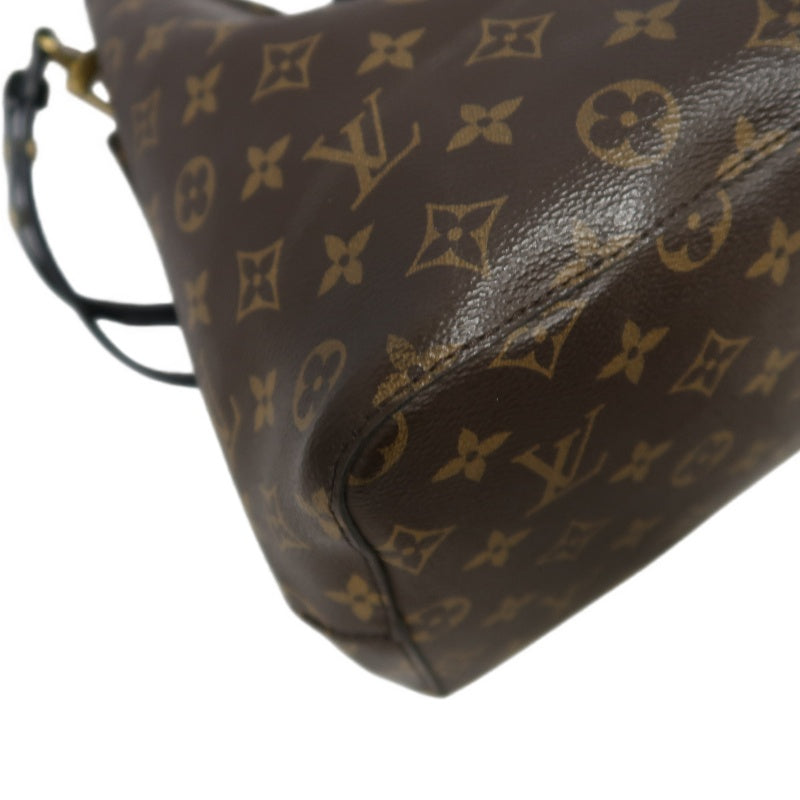 LOUIS VUITTON NeoNoe Monogram PVC Drawstring Bucket Shoulder Bag Brown Black