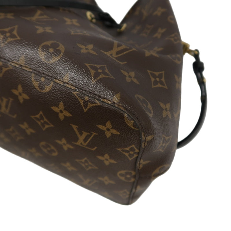 LOUIS VUITTON NeoNoe Monogram PVC Drawstring Bucket Shoulder Bag Brown Black