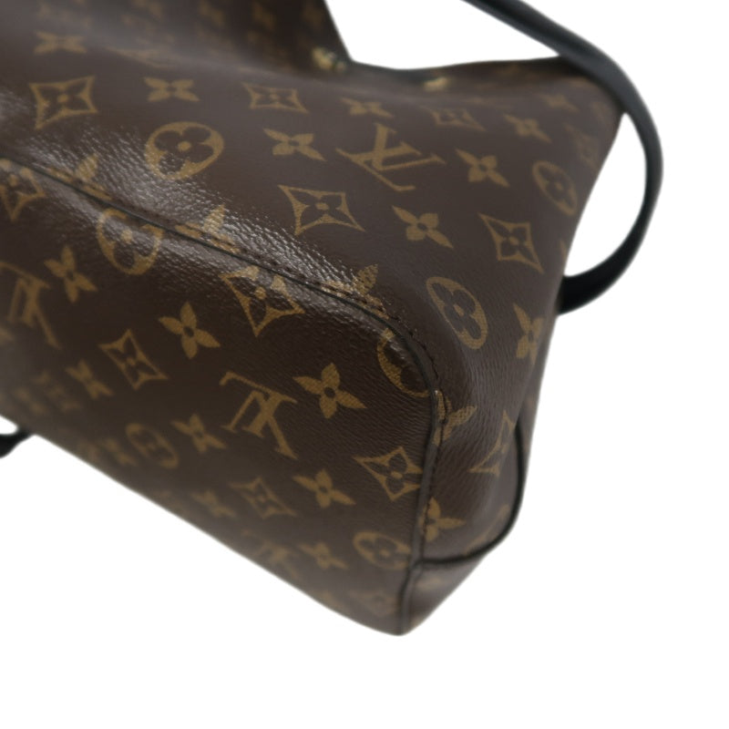 LOUIS VUITTON NeoNoe Monogram PVC Drawstring Bucket Shoulder Bag Brown Black
