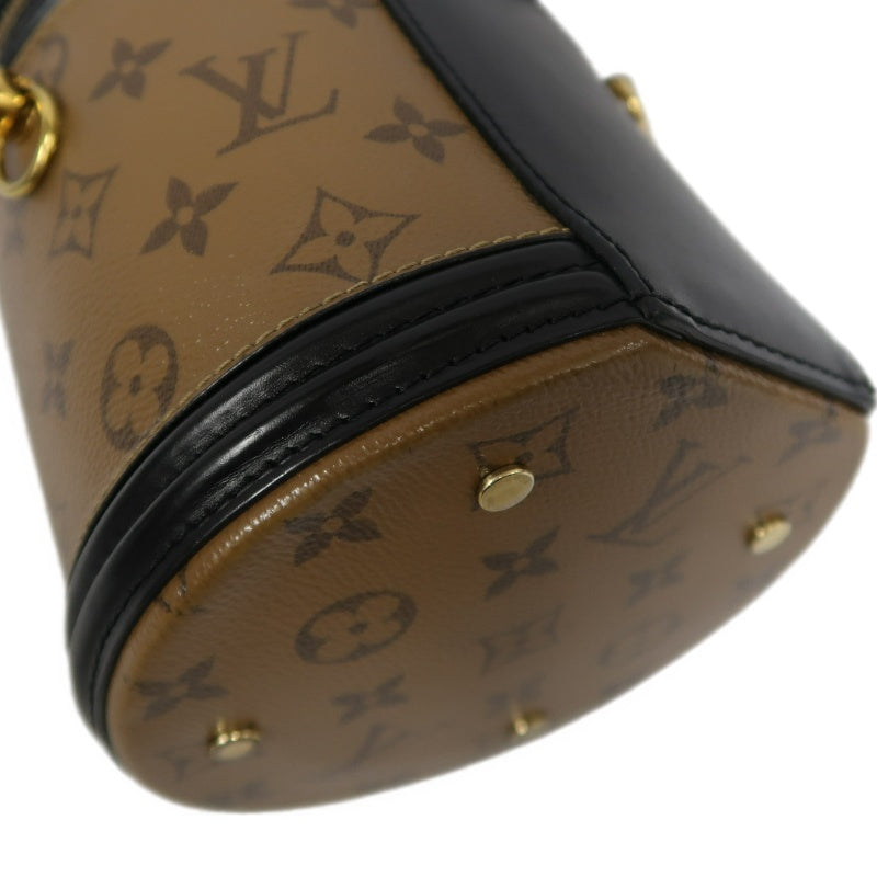 LOUIS VUITTON Cannes Reverse Monogram PVC Handbag Brown with Shoulder Strap