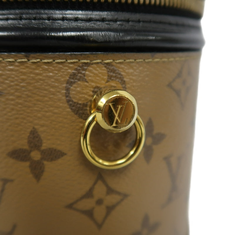LOUIS VUITTON Cannes Reverse Monogram PVC Handbag Brown with Shoulder Strap