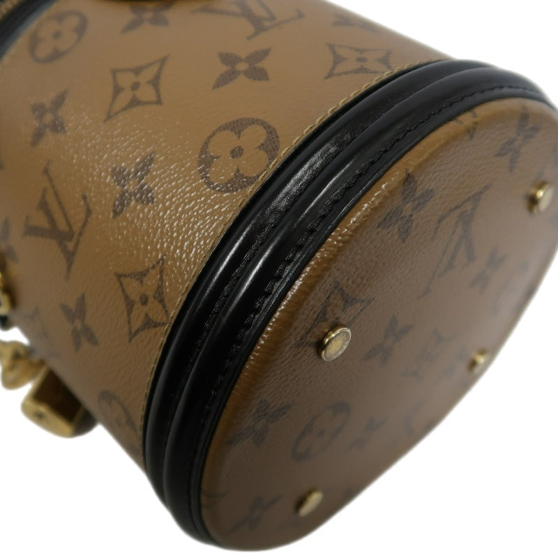LOUIS VUITTON Cannes Reverse Monogram PVC Handbag Brown with Shoulder Strap