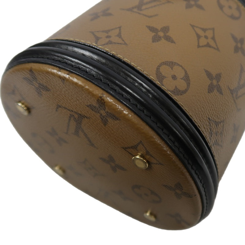 LOUIS VUITTON Cannes Reverse Monogram PVC Handbag Brown with Shoulder Strap