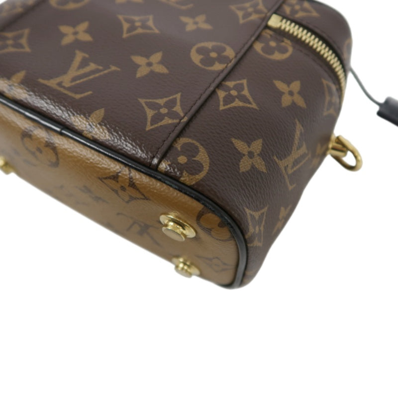LOUIS VUITTON Vanity Reverse Monogram PVC Handbag Brown with Shoulder Strap