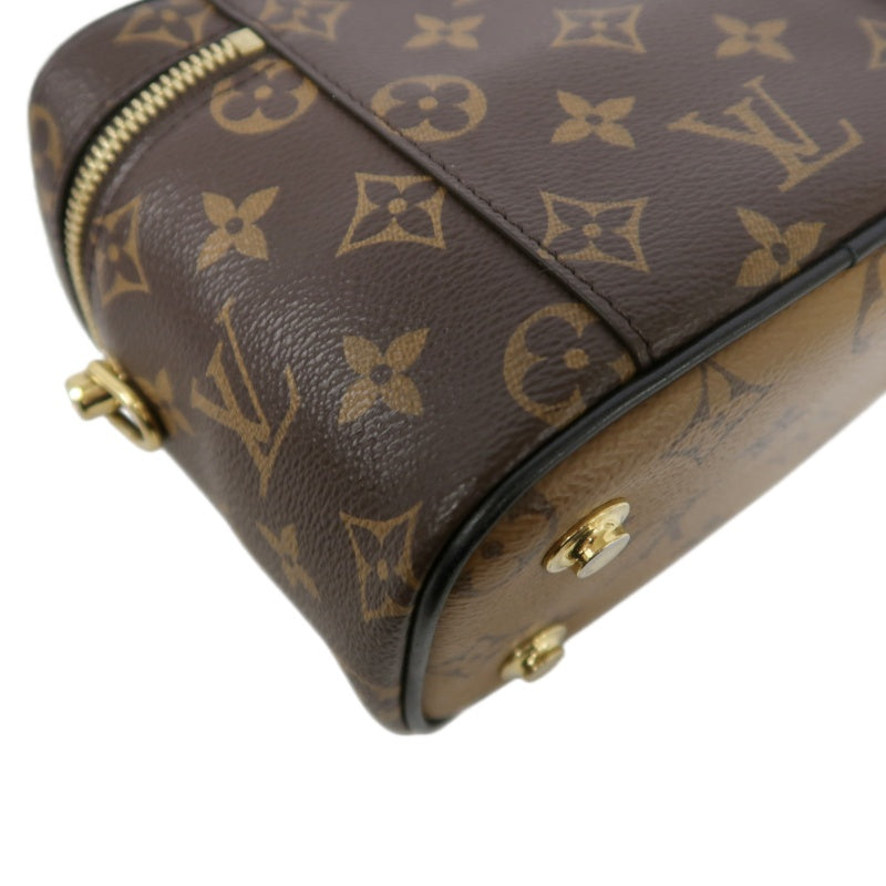 LOUIS VUITTON Vanity Reverse Monogram PVC Handbag Brown with Shoulder Strap