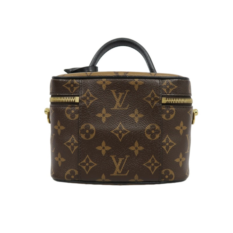 LOUIS VUITTON Vanity Reverse Monogram PVC Handbag Brown with Shoulder Strap