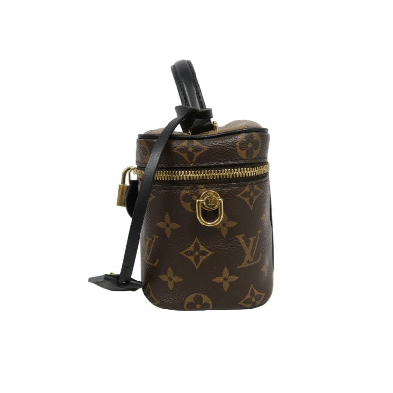 LOUIS VUITTON Vanity Reverse Monogram PVC Handbag Brown with Shoulder Strap