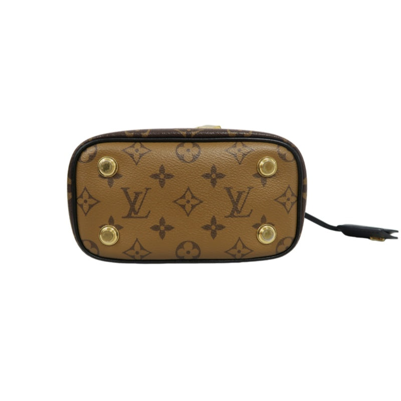 LOUIS VUITTON Vanity Reverse Monogram PVC Handbag Brown with Shoulder Strap