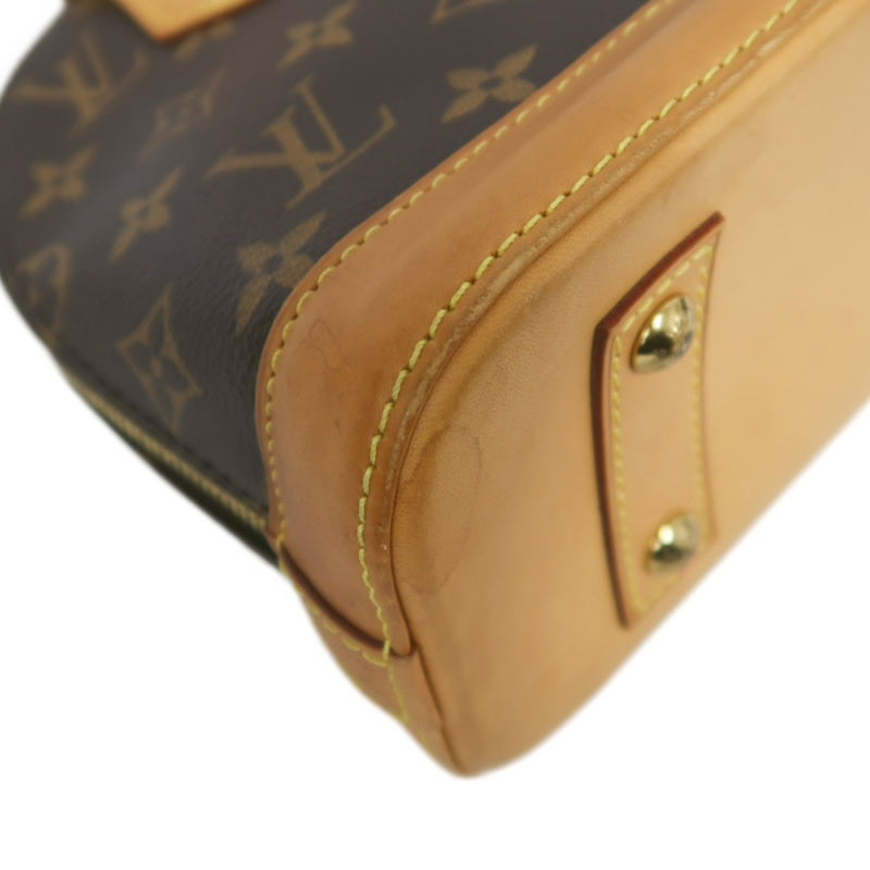LOUIS VUITTON Alma Mini Monogram PVC Handbag Brown with Shoulder Strap