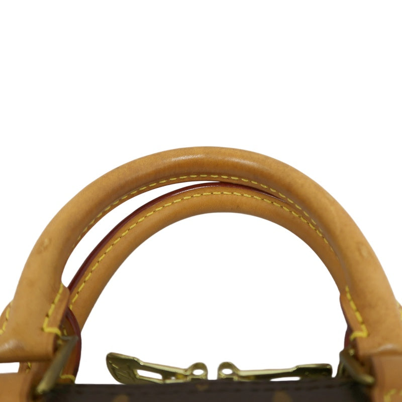LOUIS VUITTON Alma Mini Monogram PVC Handbag Brown with Shoulder Strap