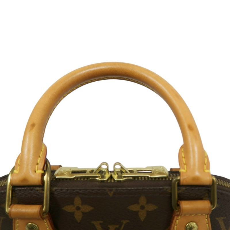 LOUIS VUITTON Alma Mini Monogram PVC Handbag Brown with Shoulder Strap