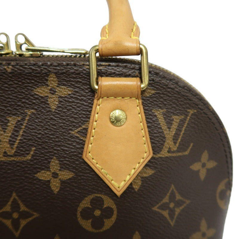 LOUIS VUITTON Alma Mini Monogram PVC Handbag Brown with Shoulder Strap