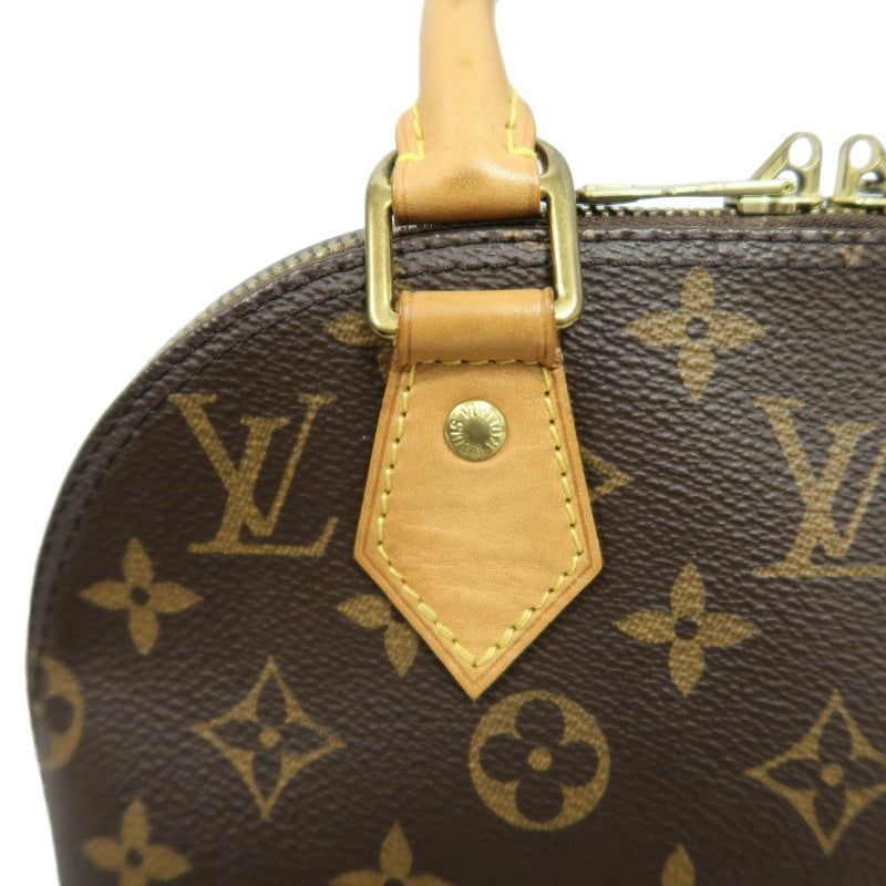 LOUIS VUITTON Alma Mini Monogram PVC Handbag Brown with Shoulder Strap