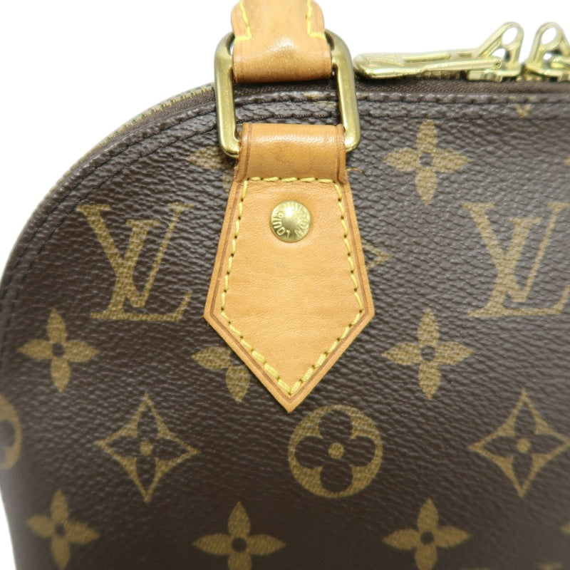 LOUIS VUITTON Alma Mini Monogram PVC Handbag Brown with Shoulder Strap