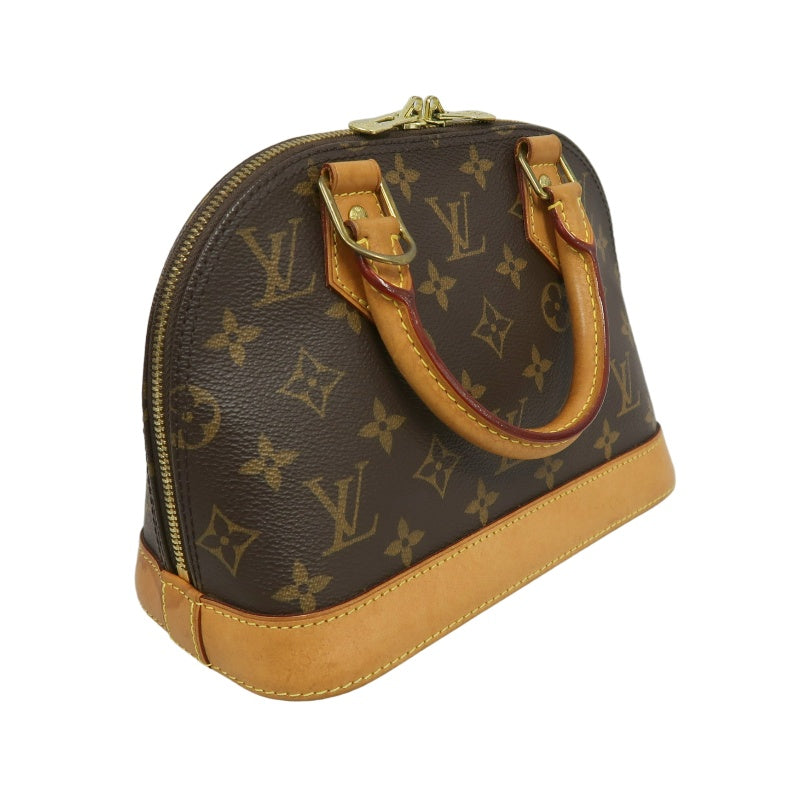 LOUIS VUITTON Alma Mini Monogram PVC Handbag Brown with Shoulder Strap