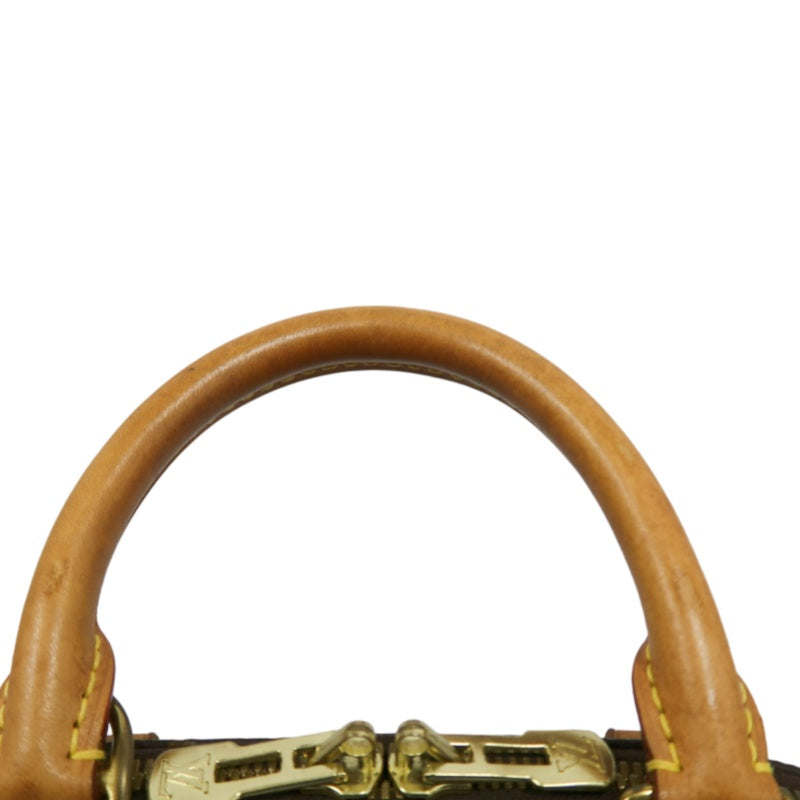 LOUIS VUITTON Alma Mini Monogram PVC Handbag Brown with Shoulder Strap