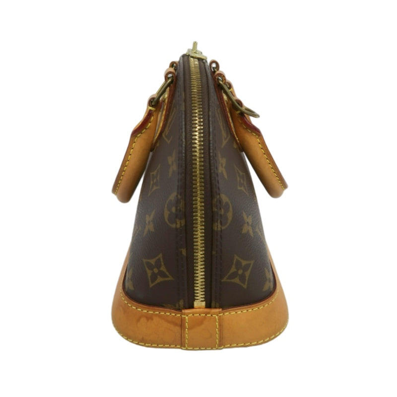LOUIS VUITTON Alma Mini Monogram PVC Handbag Brown with Shoulder Strap