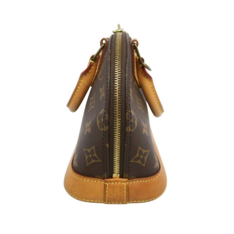 LOUIS VUITTON Alma Mini Monogram PVC Handbag Brown with Shoulder Strap