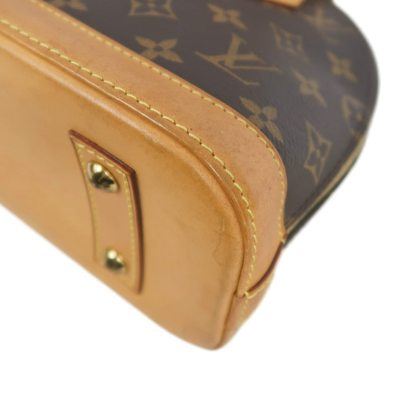 LOUIS VUITTON Alma Mini Monogram PVC Handbag Brown with Shoulder Strap