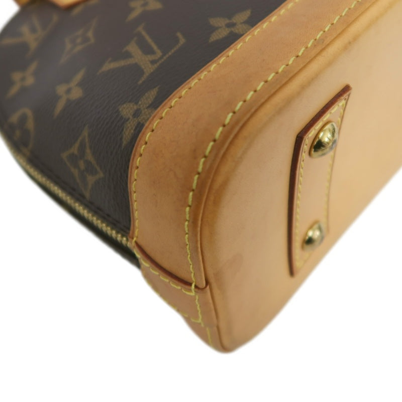 LOUIS VUITTON Alma Mini Monogram PVC Handbag Brown with Shoulder Strap