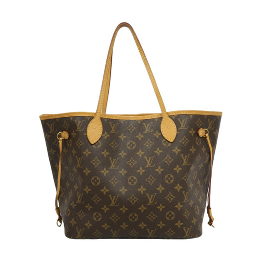 LOUIS VUITTON Neverfull Monogram PVC Tote Bag Brown with Pouch