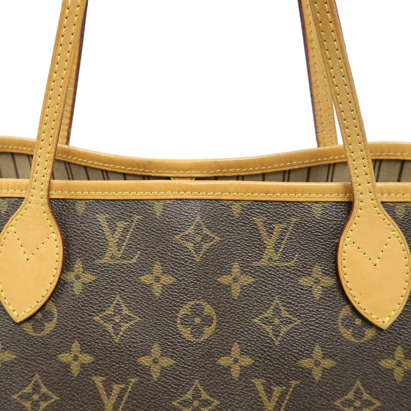 LOUIS VUITTON Neverfull Monogram PVC Tote Bag Brown with Pouch