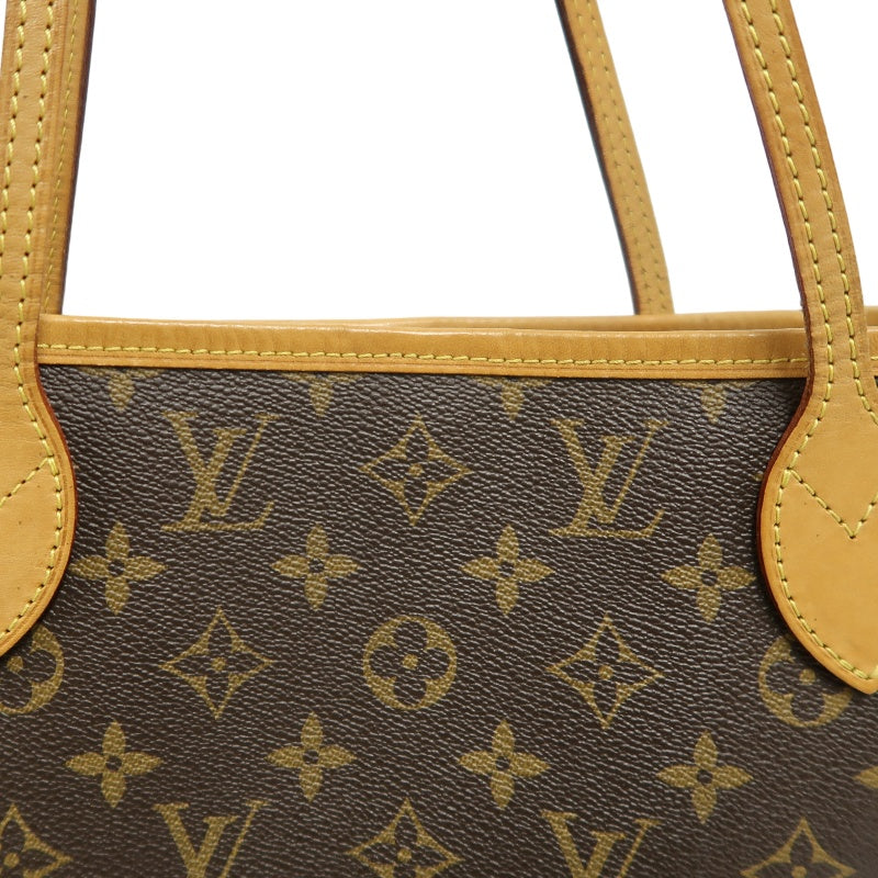 LOUIS VUITTON Neverfull Monogram PVC Tote Bag Brown with Pouch