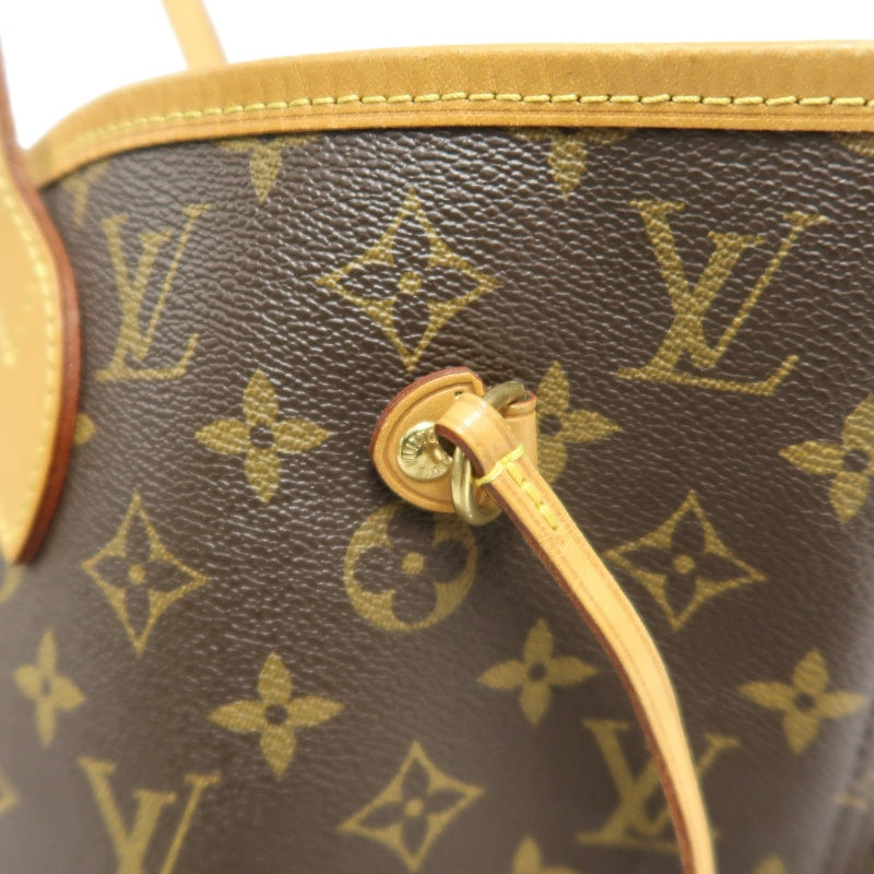 LOUIS VUITTON Neverfull Monogram PVC Tote Bag Brown with Pouch