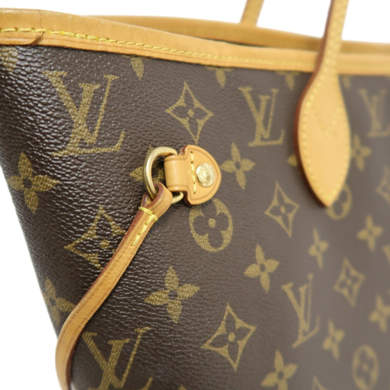 LOUIS VUITTON Neverfull Monogram PVC Tote Bag Brown with Pouch