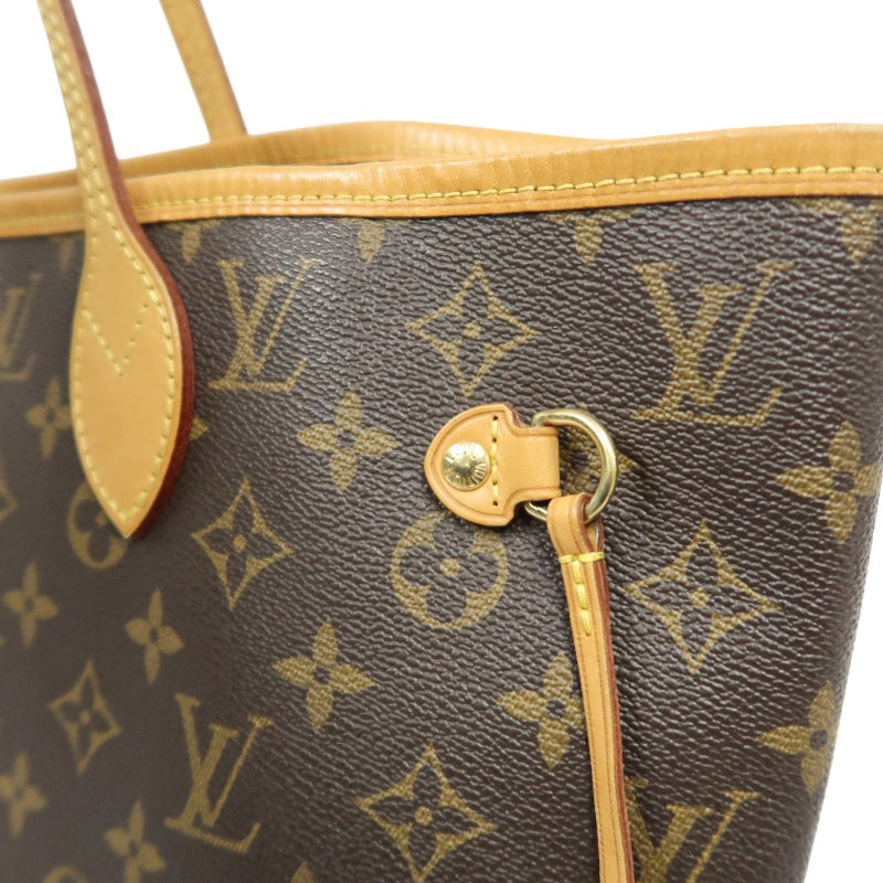 LOUIS VUITTON Neverfull Monogram PVC Tote Bag Brown with Pouch