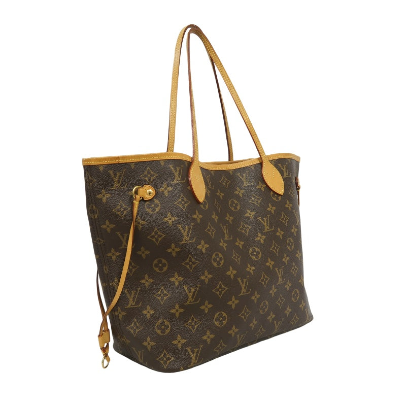 LOUIS VUITTON Neverfull Monogram PVC Tote Bag Brown with Pouch