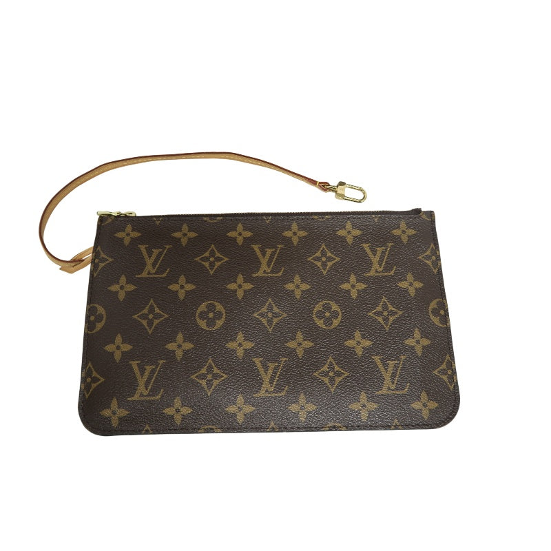 LOUIS VUITTON Neverfull Monogram PVC Tote Bag Brown with Pouch