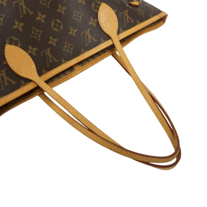 LOUIS VUITTON Neverfull Monogram PVC Tote Bag Brown with Pouch