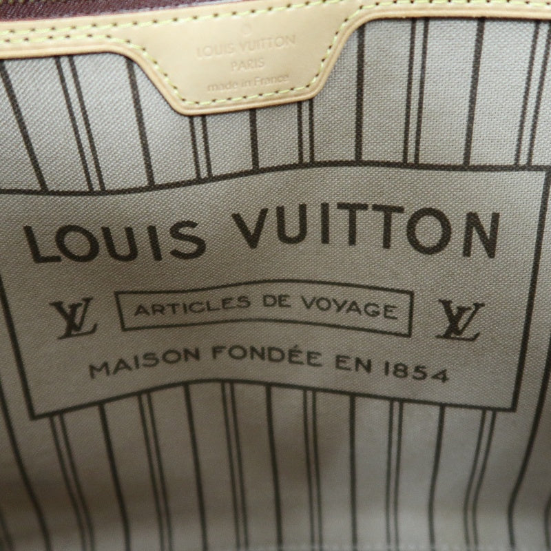 LOUIS VUITTON Neverfull Monogram PVC Tote Bag Brown with Pouch