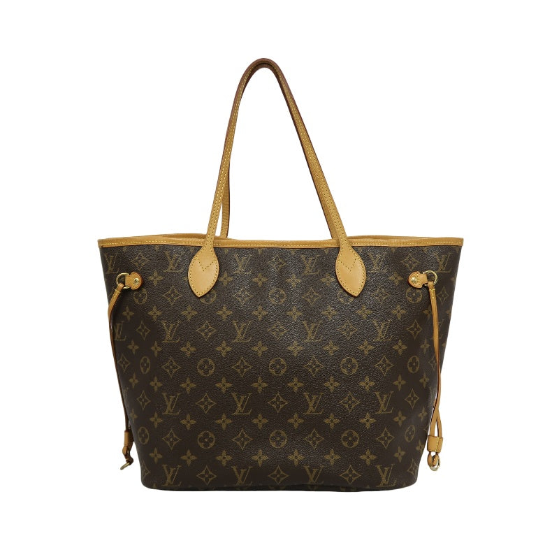 LOUIS VUITTON Neverfull Monogram PVC Tote Bag Brown with Pouch