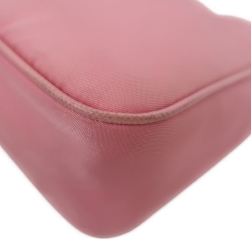 PRADA Nylon Shoulder Bag Pink with Pouch Silver-Tone Hardware