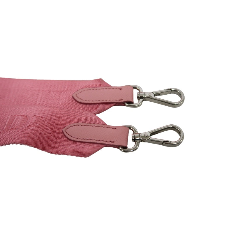 PRADA Nylon Shoulder Bag Pink with Pouch Silver-Tone Hardware