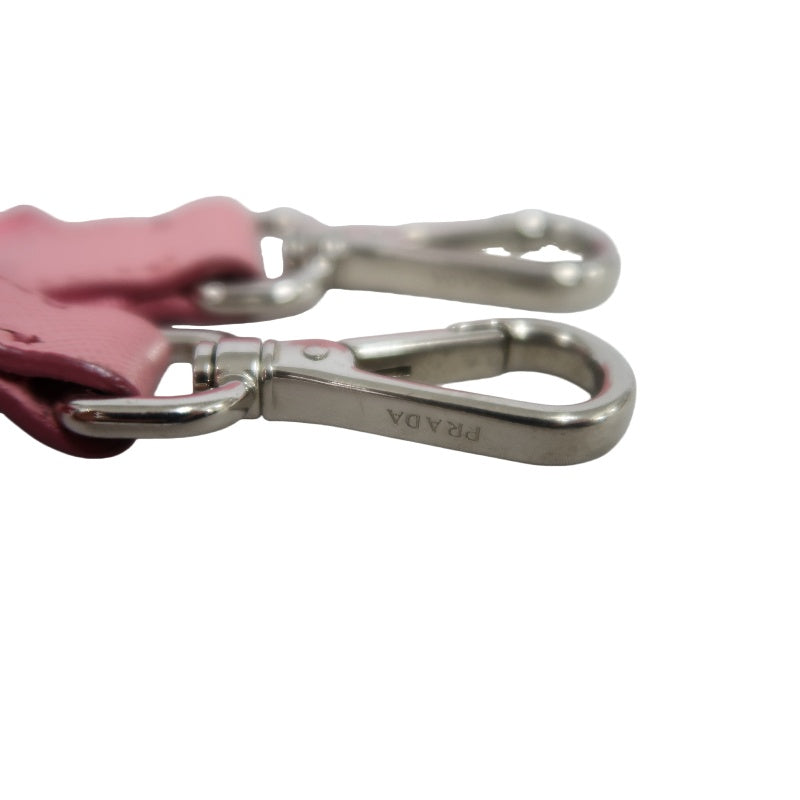 PRADA Nylon Shoulder Bag Pink with Pouch Silver-Tone Hardware