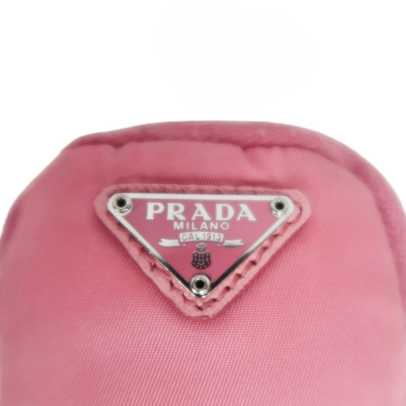 PRADA Nylon Shoulder Bag Pink with Pouch Silver-Tone Hardware