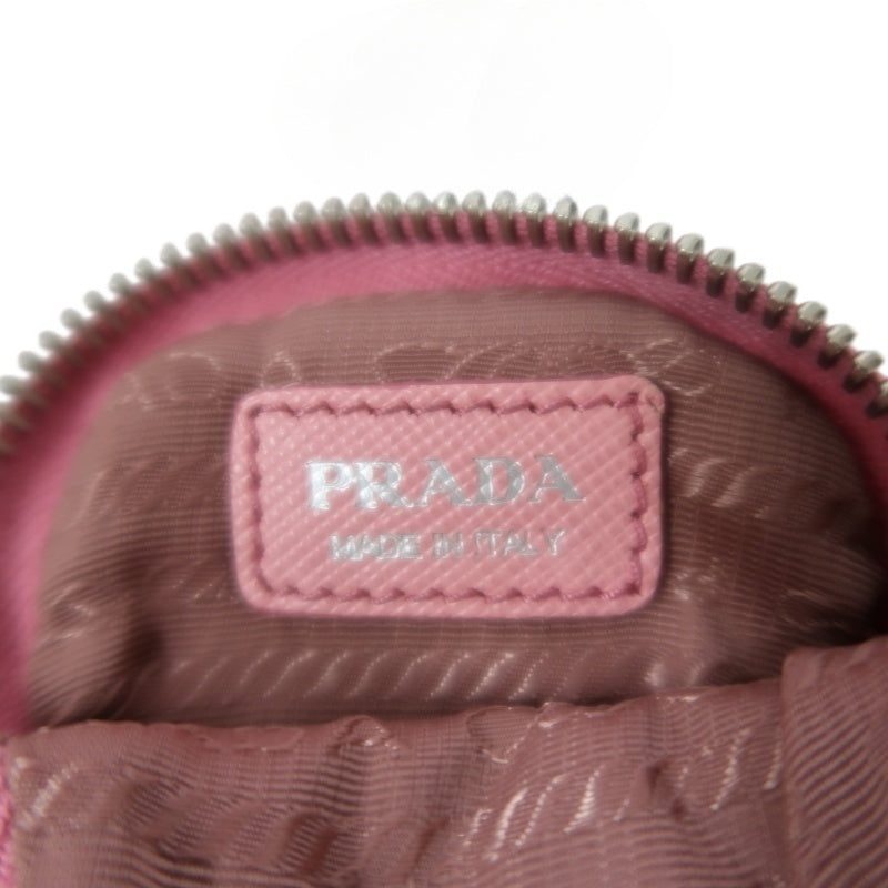 PRADA Nylon Shoulder Bag Pink with Pouch Silver-Tone Hardware