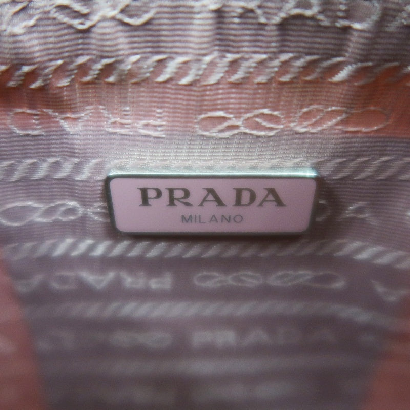 PRADA Nylon Shoulder Bag Pink with Pouch Silver-Tone Hardware