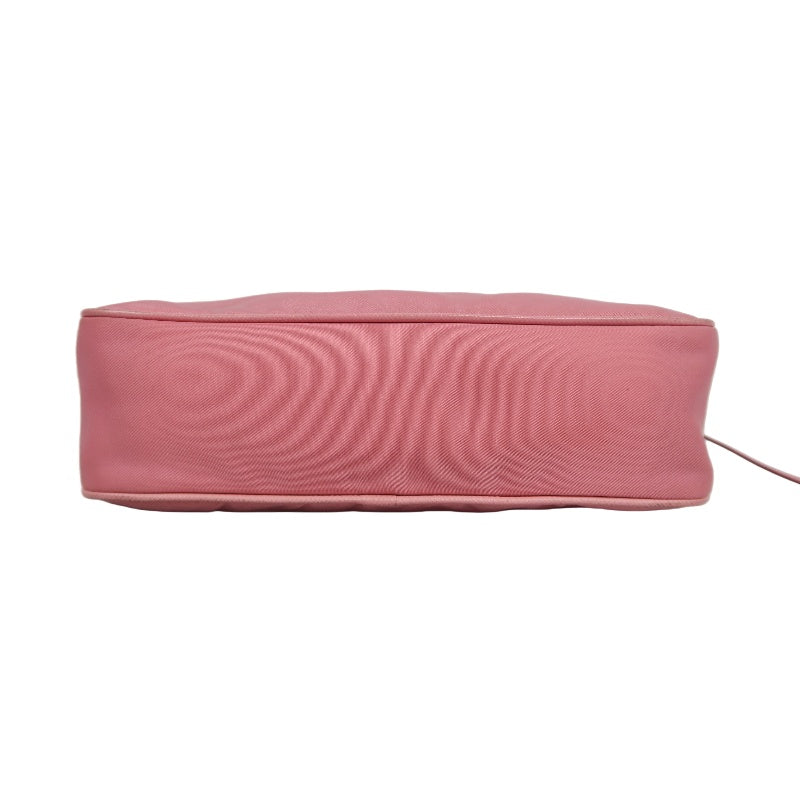 PRADA Nylon Shoulder Bag Pink with Pouch Silver-Tone Hardware