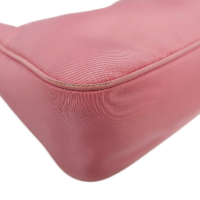 PRADA Nylon Shoulder Bag Pink with Pouch Silver-Tone Hardware