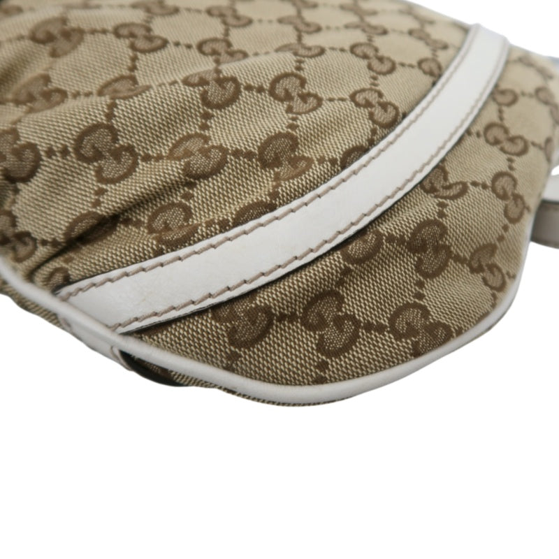 GUCCI GG Canvas Shoulder Bag Brown