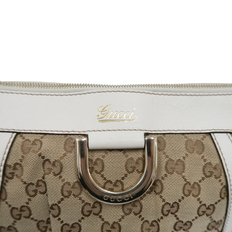 GUCCI GG Canvas Shoulder Bag Brown