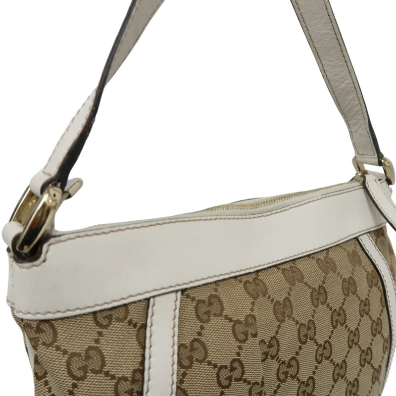 GUCCI GG Canvas Shoulder Bag Brown
