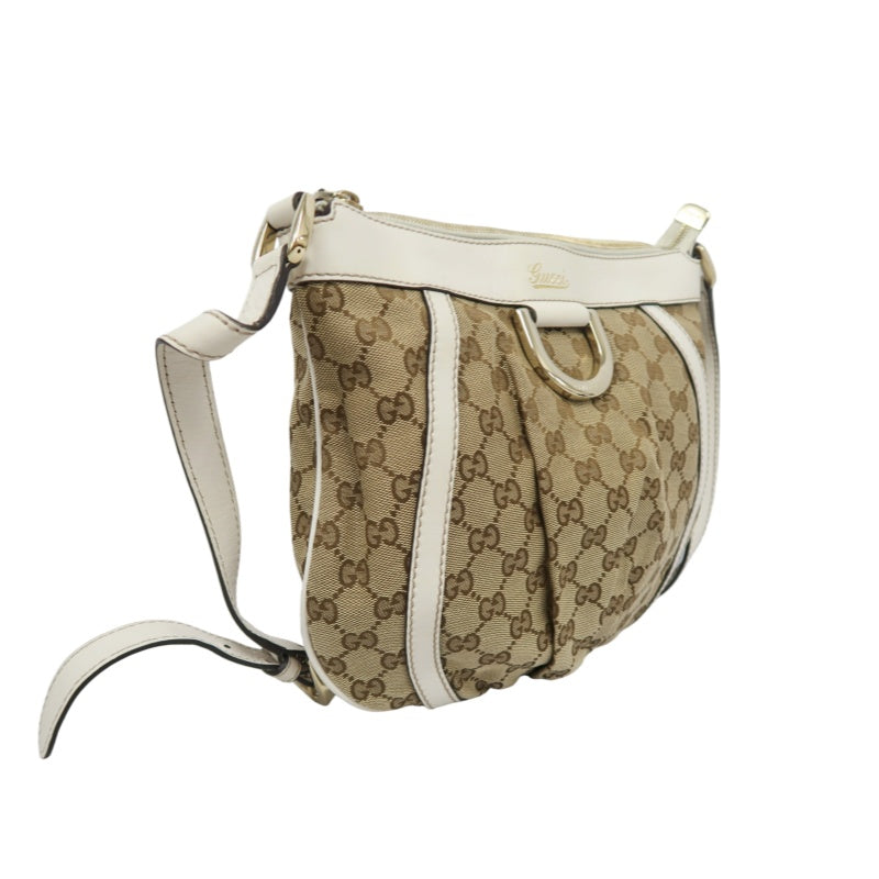 GUCCI GG Canvas Shoulder Bag Brown