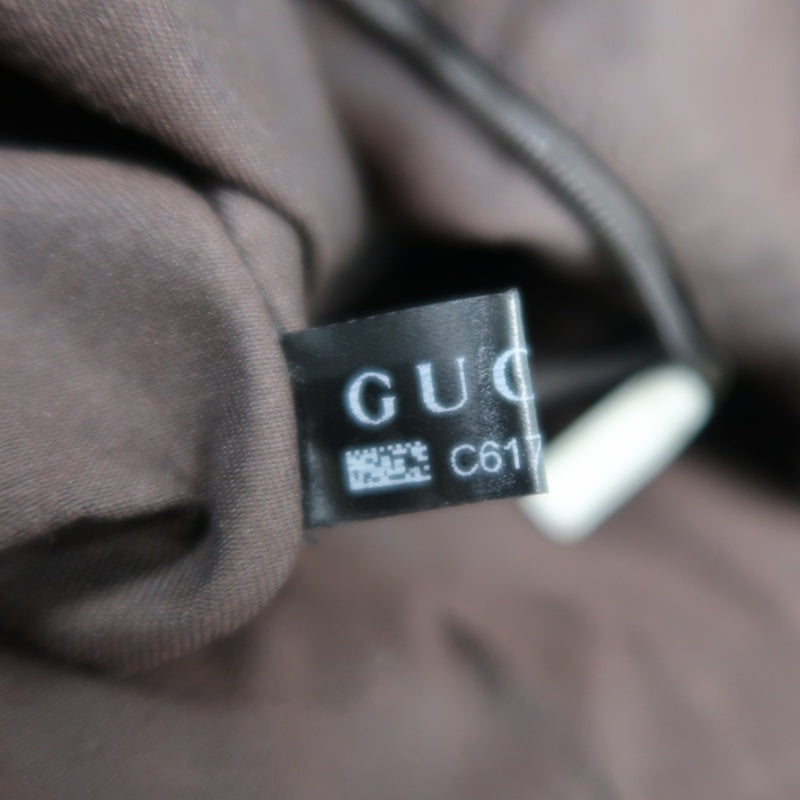 GUCCI GG Canvas Shoulder Bag Brown