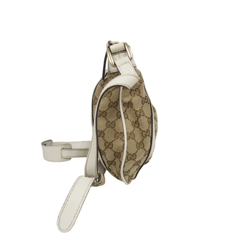 GUCCI GG Canvas Shoulder Bag Brown